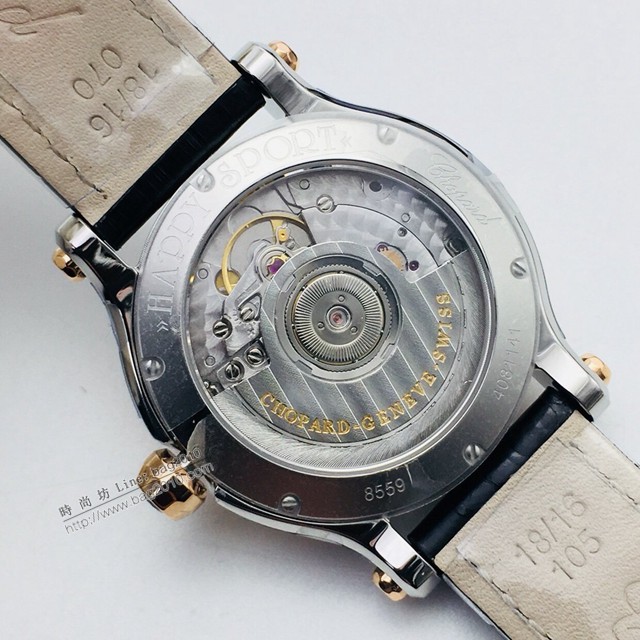 肖邦Chopard機械女士腕表 蕭邦對休閒風格頂級鱷魚皮帶女表  gjs2255